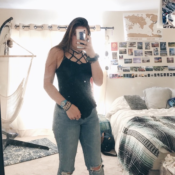 American Eagle Geometric Top - Picture 1 of 5